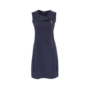 Dolcezza Navy Dress Size M Front Zipper Short Sleeveless Dress NWT Summer Dress